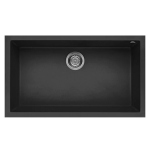 Elleci QUADRA130U 花崗岩廚房台下石盆 (黑色)